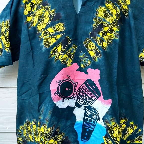 Unisex African Kampala dying and tied top - Picture 1 of 7